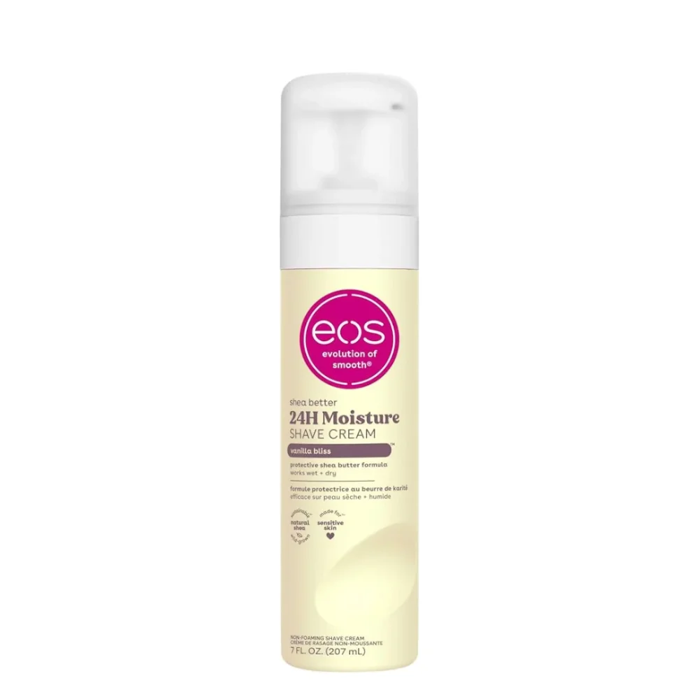 CREMA PARA AFEITAR HUMECTANTE 24 HORAS EOS 207 ML ENCANTO DE VAINILLA