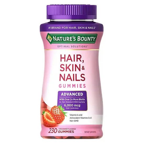 HAIR, SKIN & NAILS ADVANCED 2X BIOTIN, 230 GOMITAS
