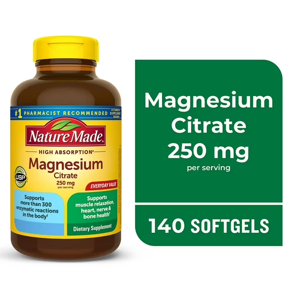 NATURE MADE CITRATO DE MAGNESIO 250 MG , 140 UNIDADES