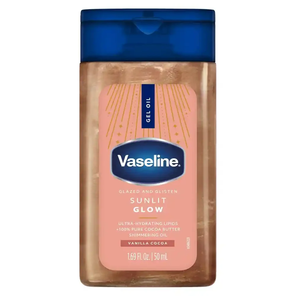 VASELINE GLAZED & GLISTEN SHIMMERING SUNLIT GLOW BODY GEL OIL 50 ML