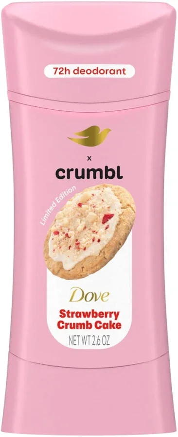 DESODORANTE DOVE X CRUMBL SIN ALUMINIO 72 HORAS PASTEL DE FRESA