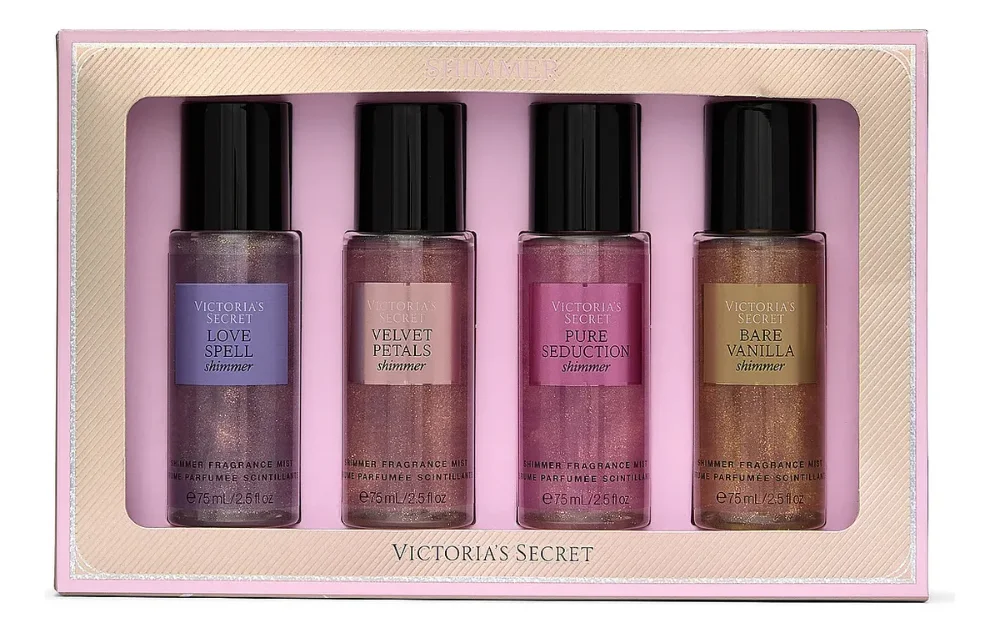 SET VICTORIA'S SECRET THE BEST OF SHIMMER 4 FRAGANCIAS 75ML
