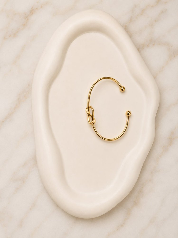 Bracelete folheado a Ouro 18k e Prata - Nó