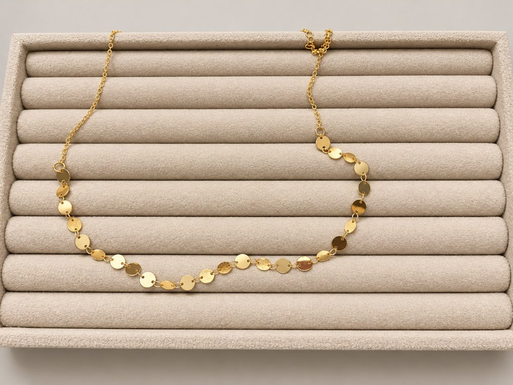 Choker Folheado a Ouro 18k Circulos Lisos