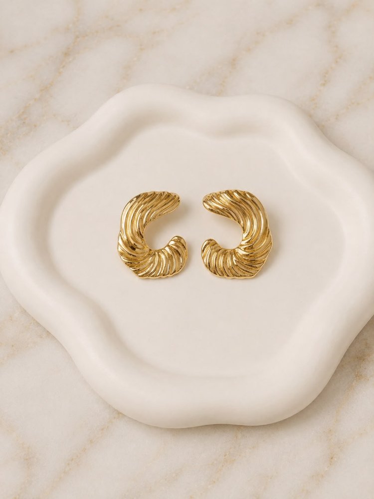 Brinco Folheado a Ouro 18k e Prata