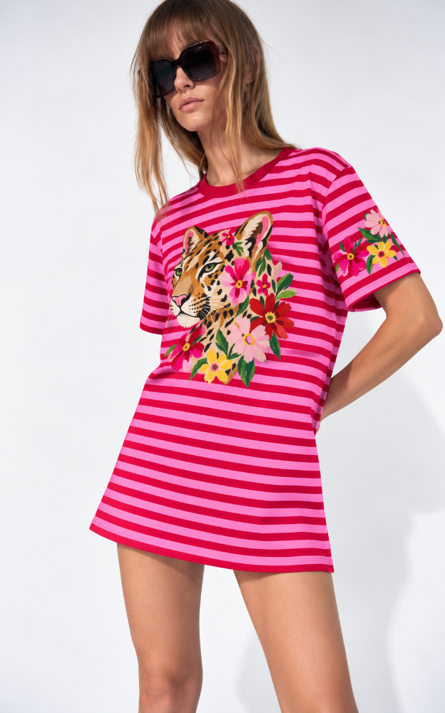 Vestido Mia fucsia y rosa