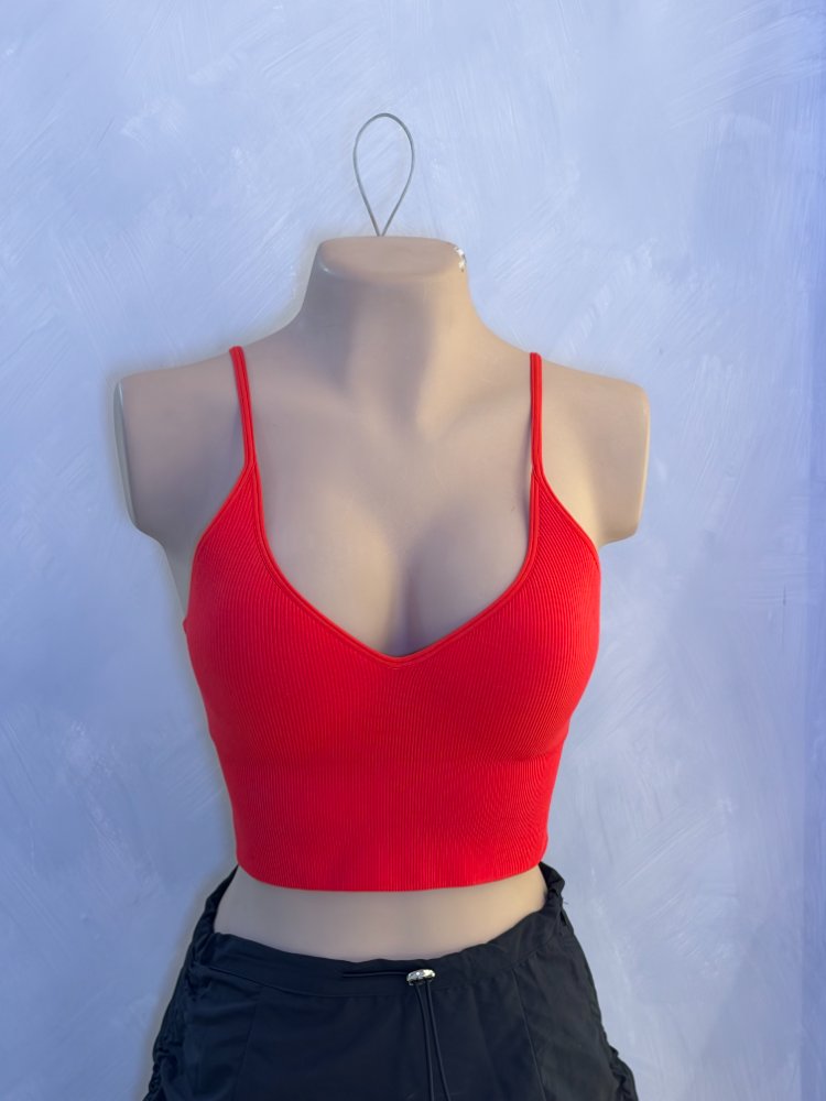 Crop top anwnd rojo Talla s