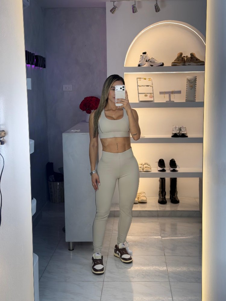 deportivo beige set T.M/L