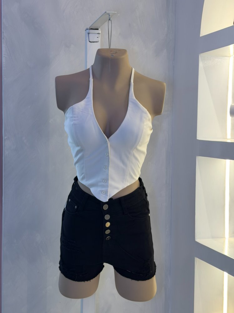 Crop top botones Talla unica