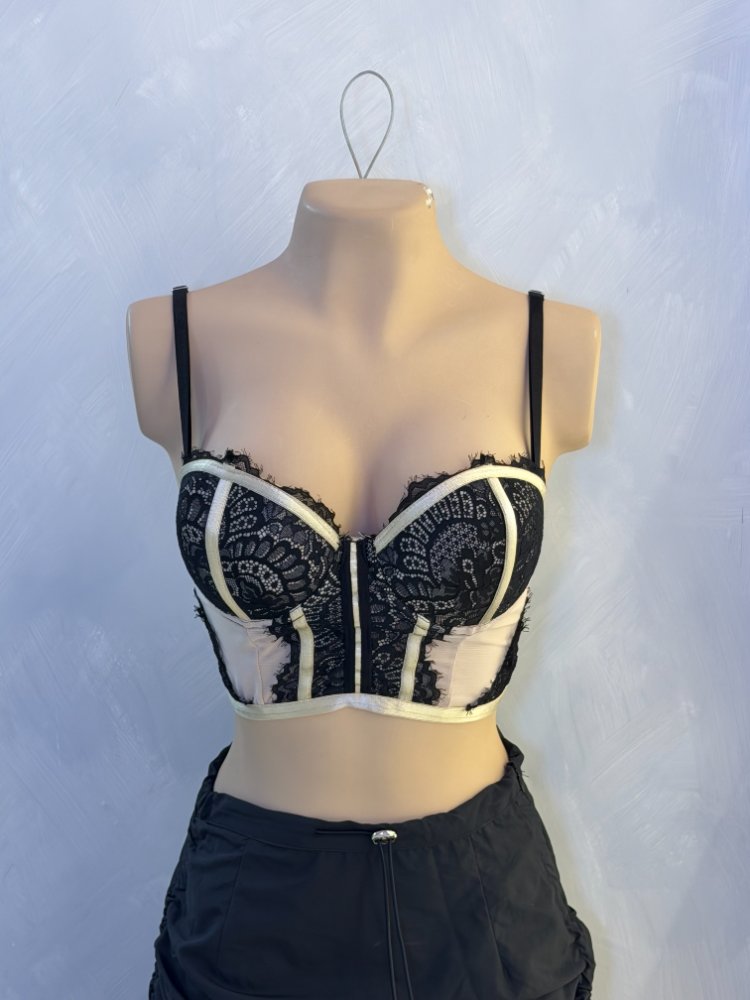 Corset negro y beige Talla U