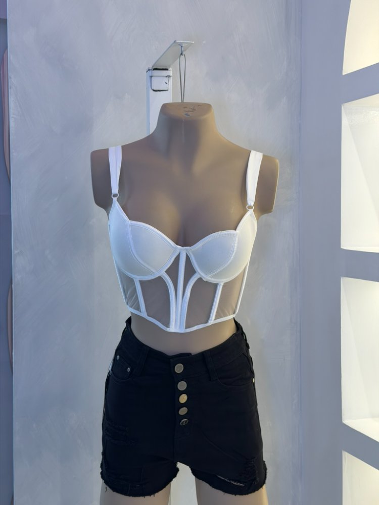 Corset blanco varillas  Talla unica