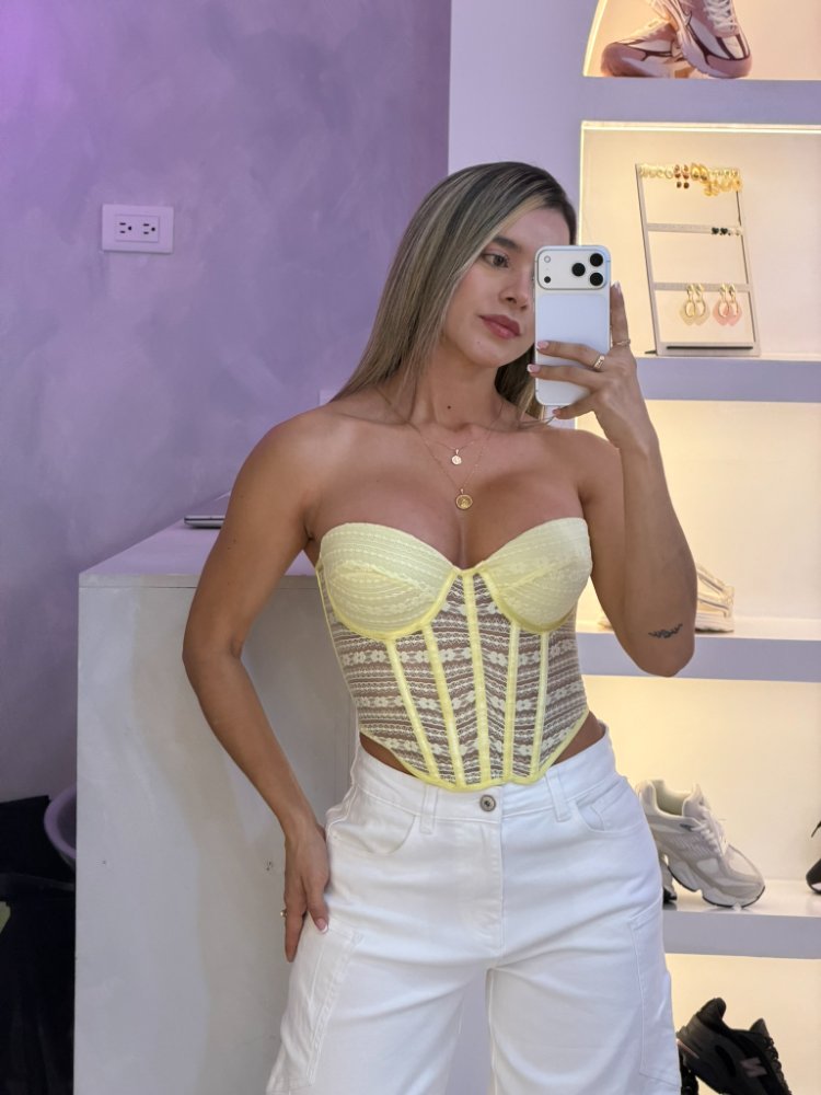 Corset copa amarillo Talla S/M