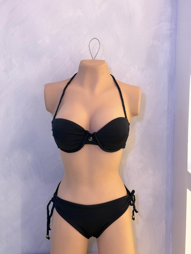 Bikini negro trenza T.M