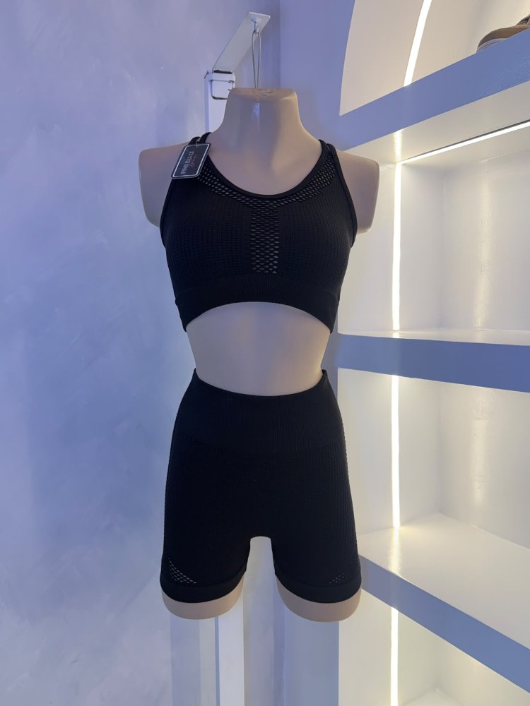 Conjunto galleta laser negro T.U