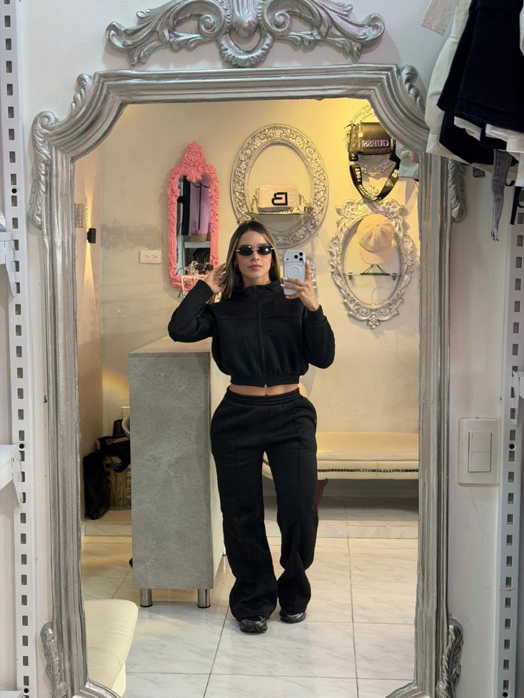 Duo buso y sudadera negro T.U