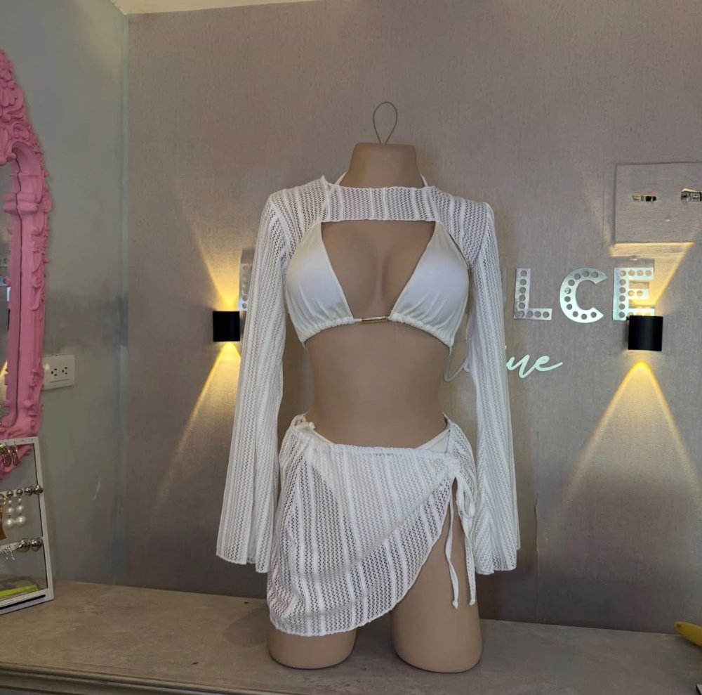 Bikini 4 pzs blanco T.L