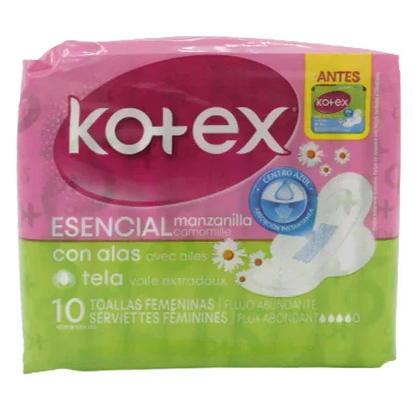 kotex con manzanilla