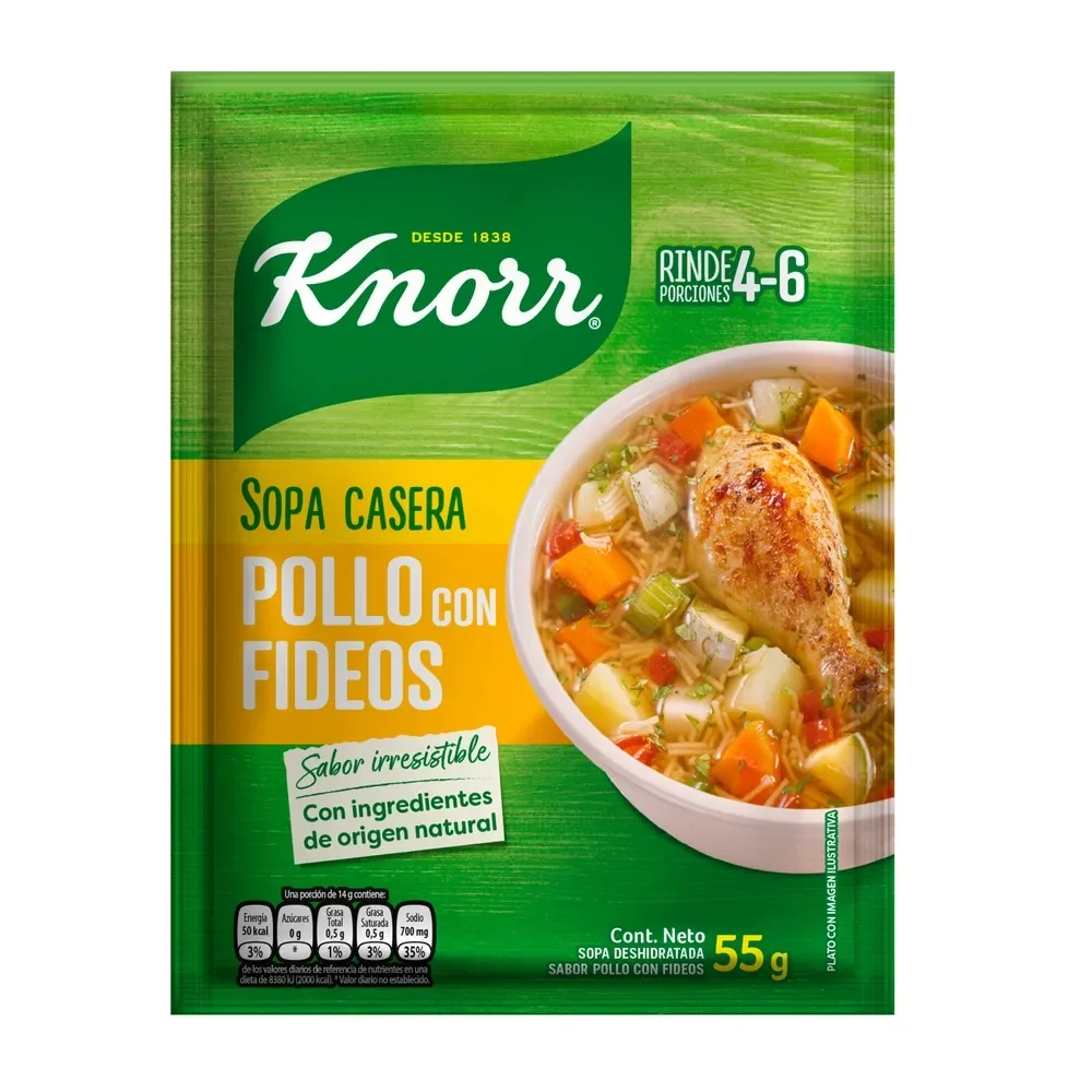 KNORR DE POLLO CON FIDEO