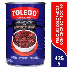 TOLEDO frijoles colorados con chorizo y tocino