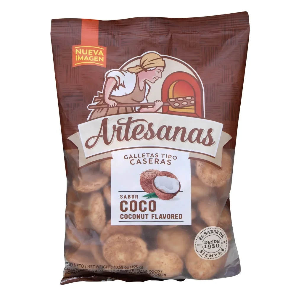 Galletas Artesanal sabor coco 100g.