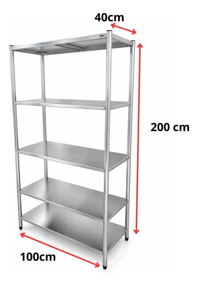 Prateleiras inox com 5 bandeja