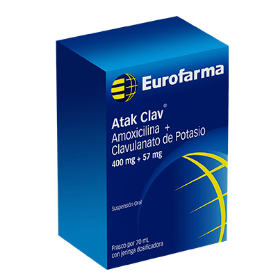 AMOXICILINA+ACIDO CLAVULAN  ATAK CLAV SUSP 70ML  (EPS EUROFARMA) JA12JLR10
