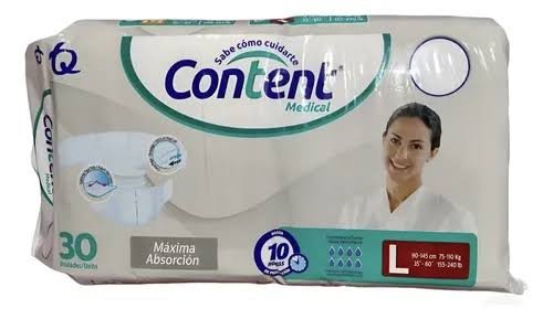 PAÑAL CONTENT TALLA L X 30 F E45D12M