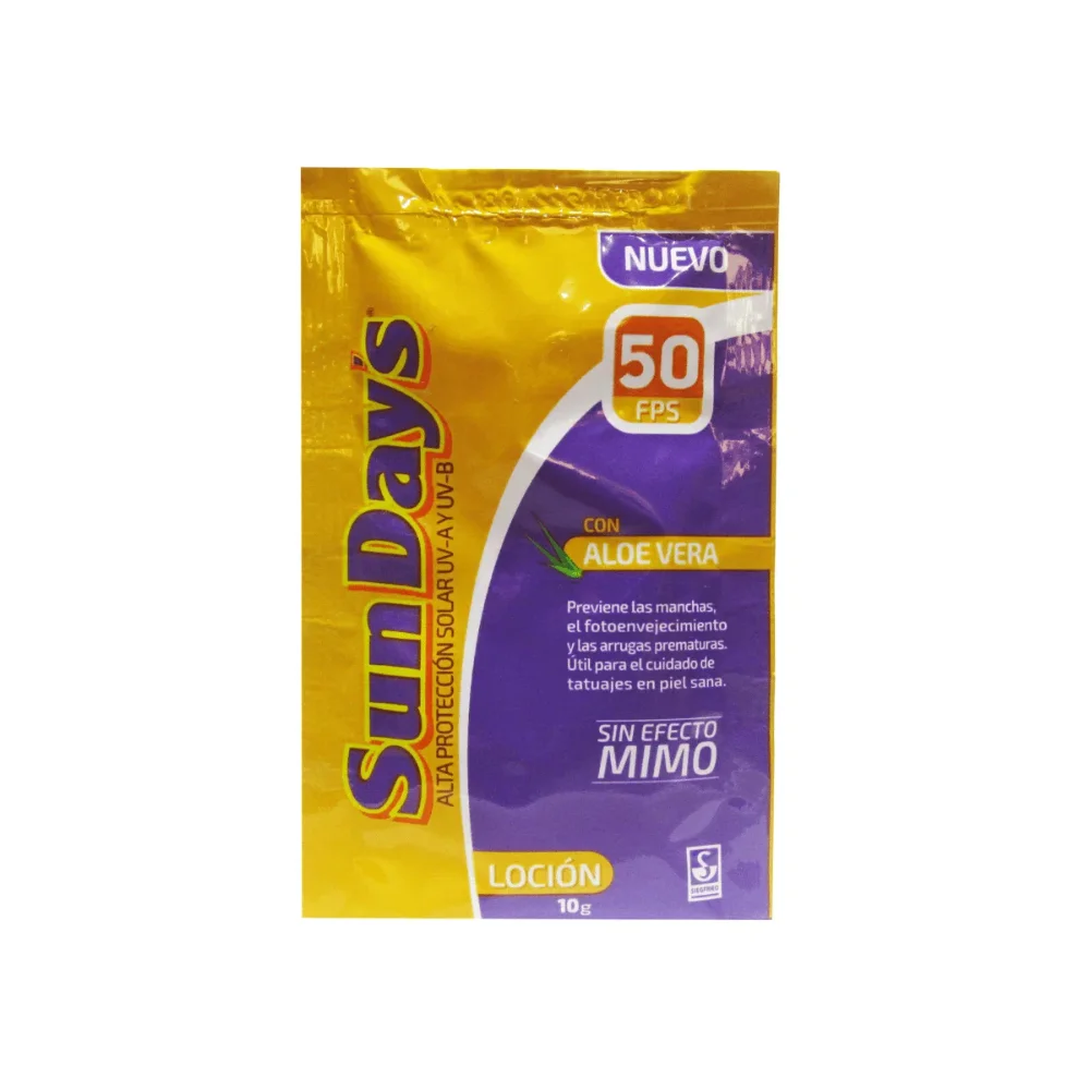 PROTECTOR SUNDAYS 50 FPS SACHET X10 ML C23JL