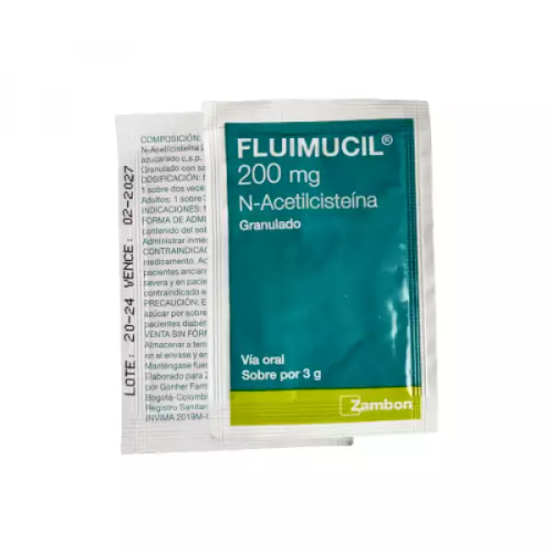 FLUIMUCIL 200 MG X 1 SOBRE   C15)
