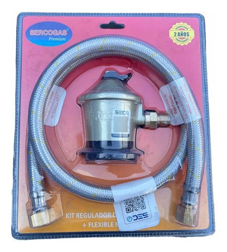 KIT REGULADOR DE GAS 1/2 X3/8 1M