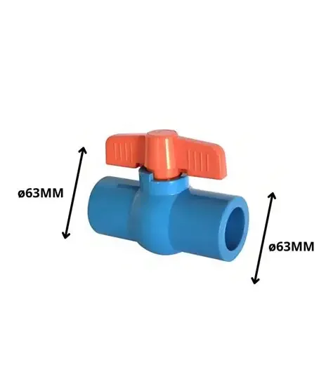 LLAVE DE PASO PVC AZUL
