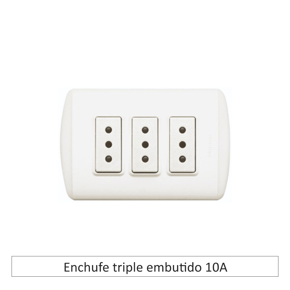 ENCHUFE TRIPLE EMBUTIDO