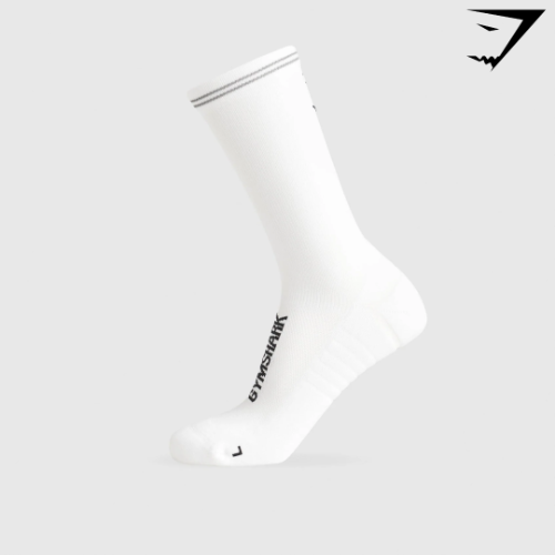 Crew Running Socks - White (S)