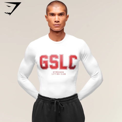 Preventa Gymshark GSLC Baselayer Long Sleeve T-Shirt - White