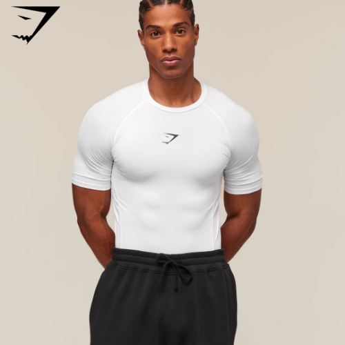 Gymshark Element Baselayer T-Shirt - White (L)