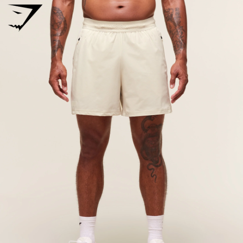 Fit Elite 5" Shorts - Oat White (M)