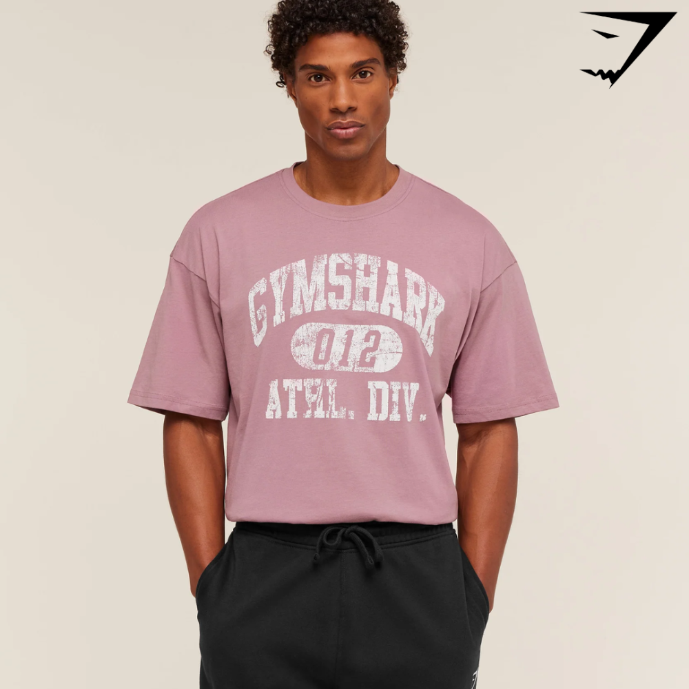 Athletic Division Graphic T-Shirt - Calm Pink (M)