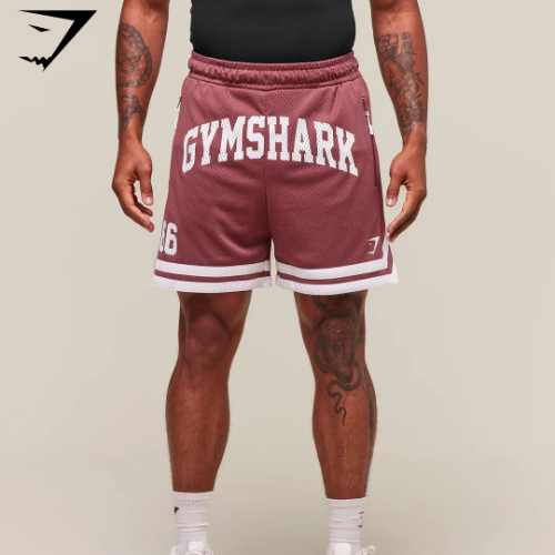 Preventa Gymshark Varsity Mesh Shorts - Washed Berry Pink(L)