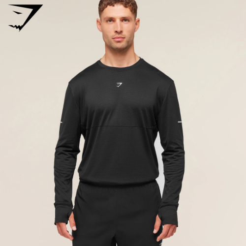 Running Long Sleeve T-Shirt - Black (L)