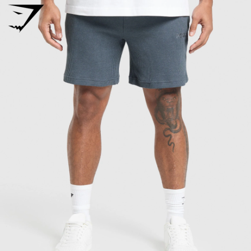 PREVENTA Waffle Shorts - Titanium Blue (S)