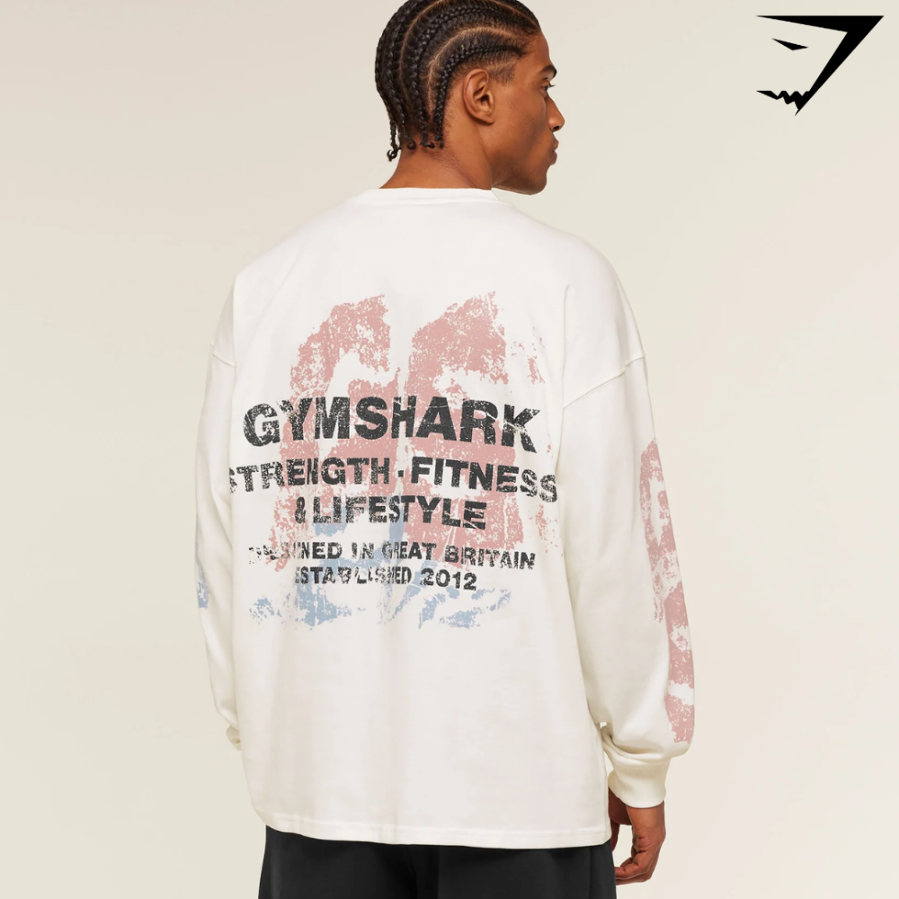 Strength Fitness & Lifestyle Long Sleeve T-Shirt - Soft White (S)