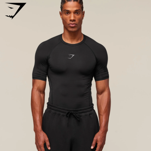 Gymshark Element Baselayer T-Shirt - Black (L)
