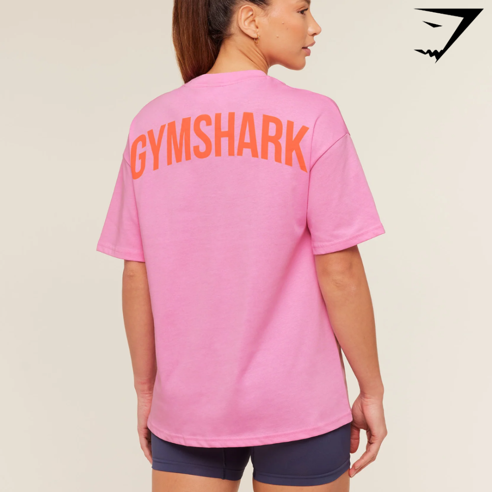 Power Oversized T-Shirt - Focus Pink (S)