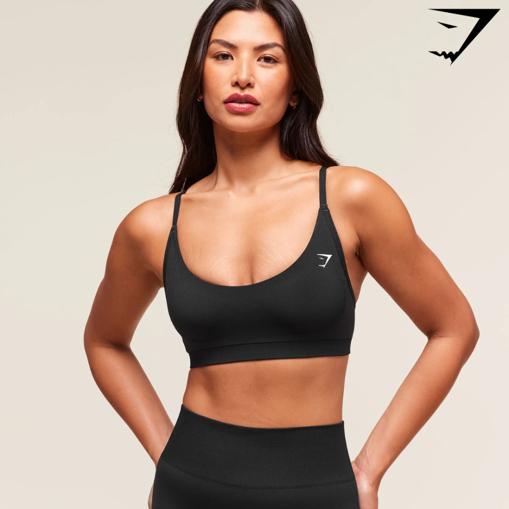 Everyday Seamless Racerback Sports Bra - Black (S)