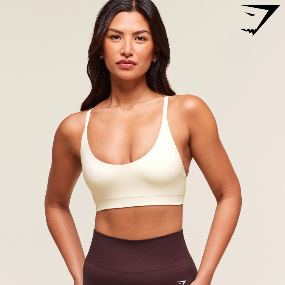 Everyday Seamless Racerback Sports Bra - Soft White (S)