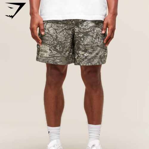 Preventa Gymshark Lifting Mesh 5" Shorts - Camo Brown(M)