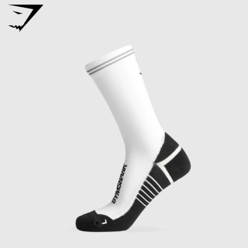 Crew Running Socks - White/Black