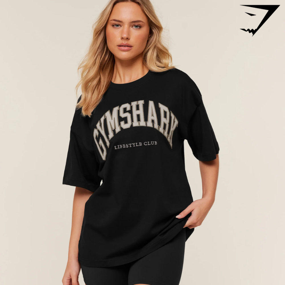 Collegiate Graphic T-Shirt - Black/ Pebble Grey (S)