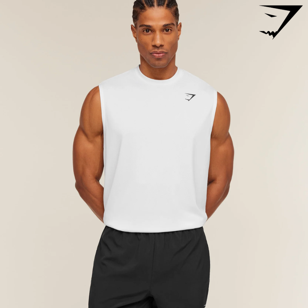Oversized Performance Tank - White (M)