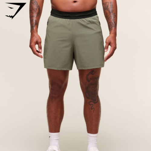 Fit Elite 5" Shorts - Base Green (M)